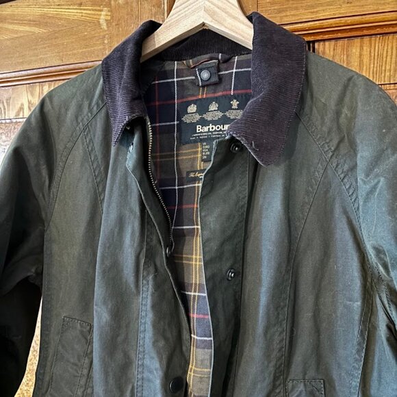 Barbour Waxed Jacket (Olive) - Picture 2 of 7